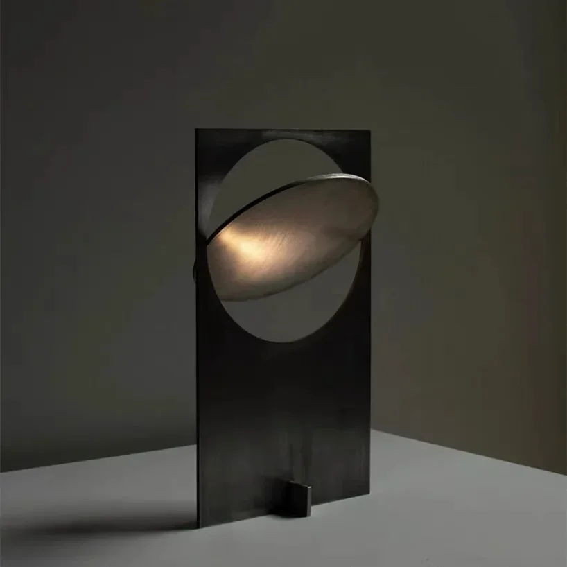 New Modern Simple Sunset Ambient Light Stainless Steel LED Desk Light Study Bedroom Living Room Medieval Ambient Light