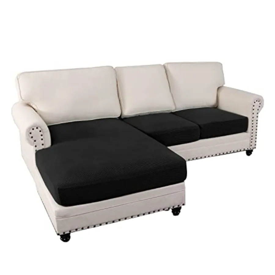 

Эластичные чехлы для диванов-секций (3 шт.) для левого/правого L-образного шезлонга, противоскользящие, мягкие, для сидений дивана