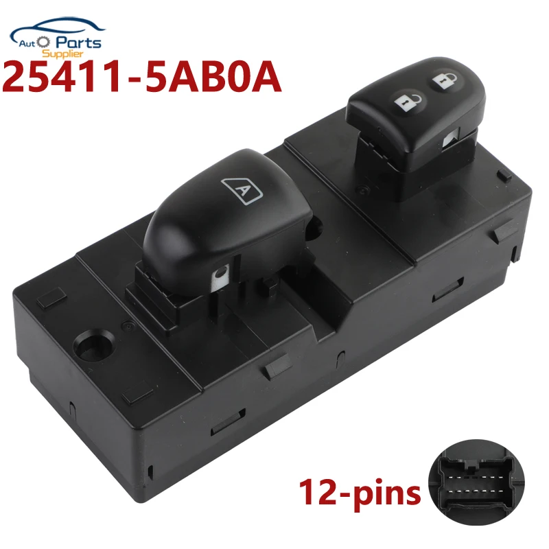 New 25411-5AB0A Power Master Window Control Switch 254115AB0A for Nissan Murano 2015-2021