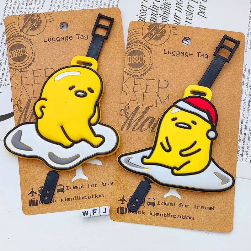 

Sanrio Gudetama Pvc Material Luggage Signboard Schoolbag Decoration Pendant Suitcase Cartoon Small Tag Birthday Gift Souvenir