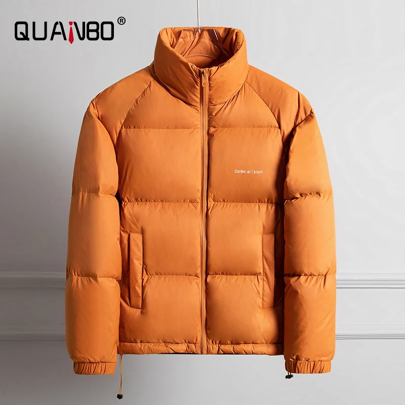 Winter Men\'s Stand Collar Down Jacket 2023 New Arrivals Keep Warm White Duck Short Korean-style Harajuku Casual Coats