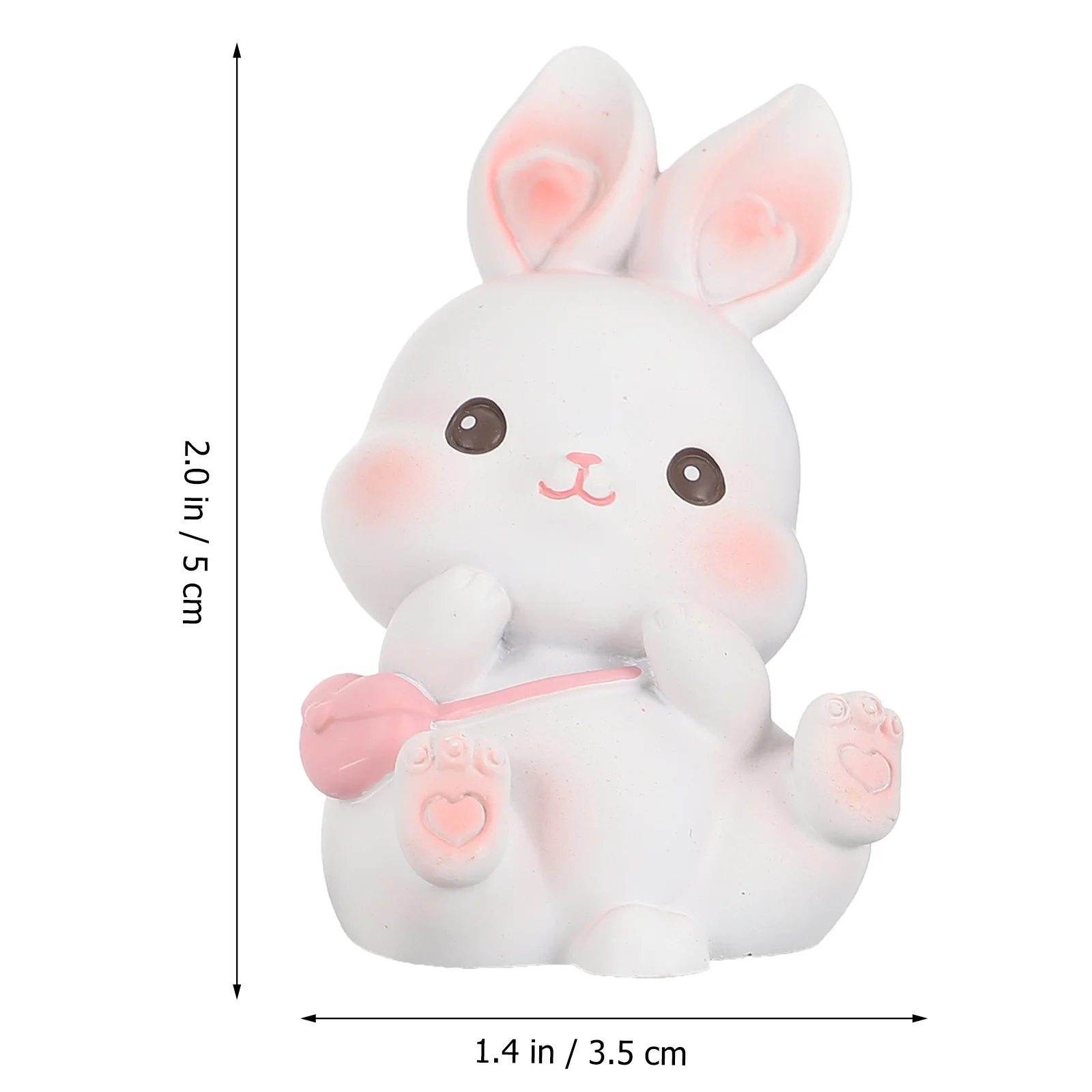 

2Pcs Easter Bunny Ornaments Adorable Resin Rabbit Decoration Cake Topper Tabletop Miniature Garden Desktop Home Decor Gift