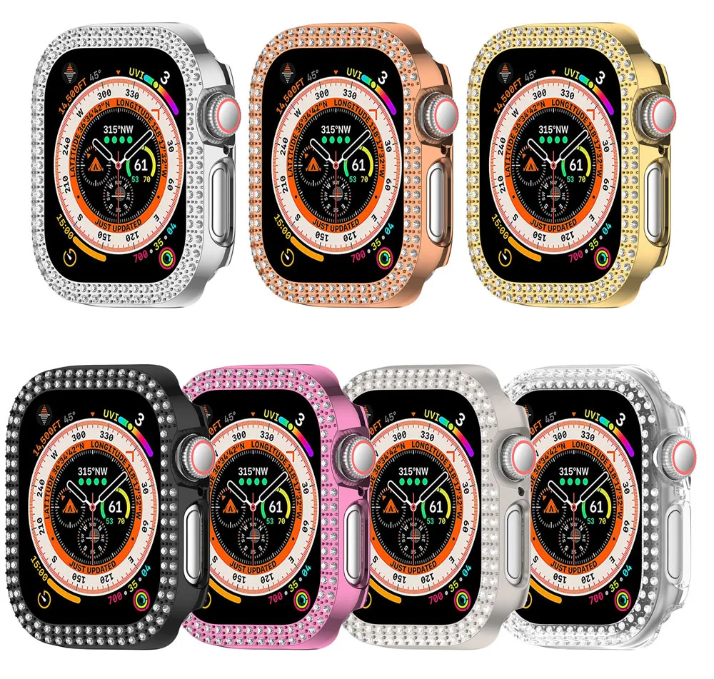 PC Hollow shell For Apple Iwatch S10 Smart watch protective Case Two-bank drill Watch Case Accessories x Shell Replacement