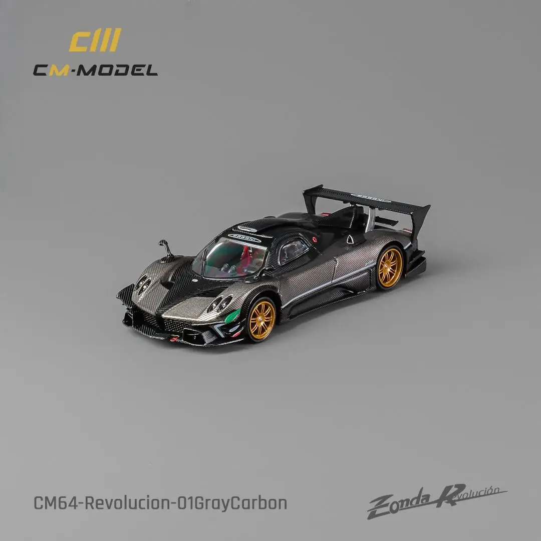 CM Model 1/64 Pagani Zonda Revolucion 01 Gray Carbon  Die-cast Alloy Car model Collection Gift