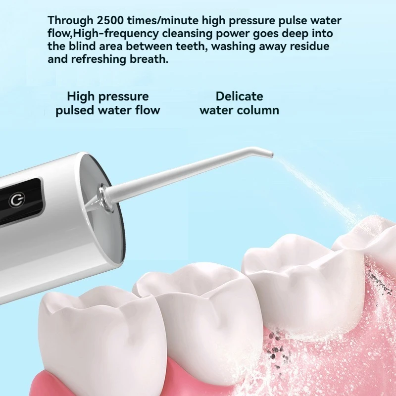 Podróżny elektryczny irygator dentystyczny Z 4 dyszami Dentystyczny strumień wody Czyszczenie zębów Typ C akumulatorowy Przenośny irygator do wody