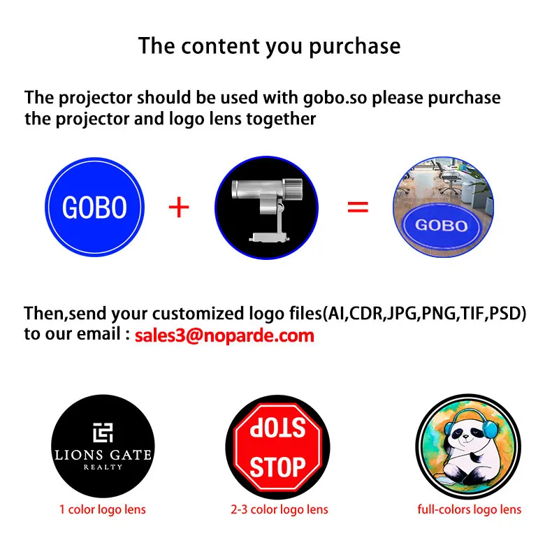 Storefront Door Header Advertising Light Commercial Led Projection Spotlight Custom Logo Text Rotation Track Wall Mount