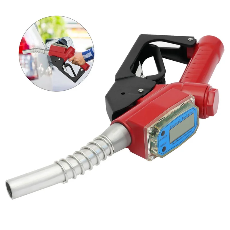 Fuel Diesel Petrol Oil Delivery Gun Nozzle Dispenser Including Flow Meter Functionality #3