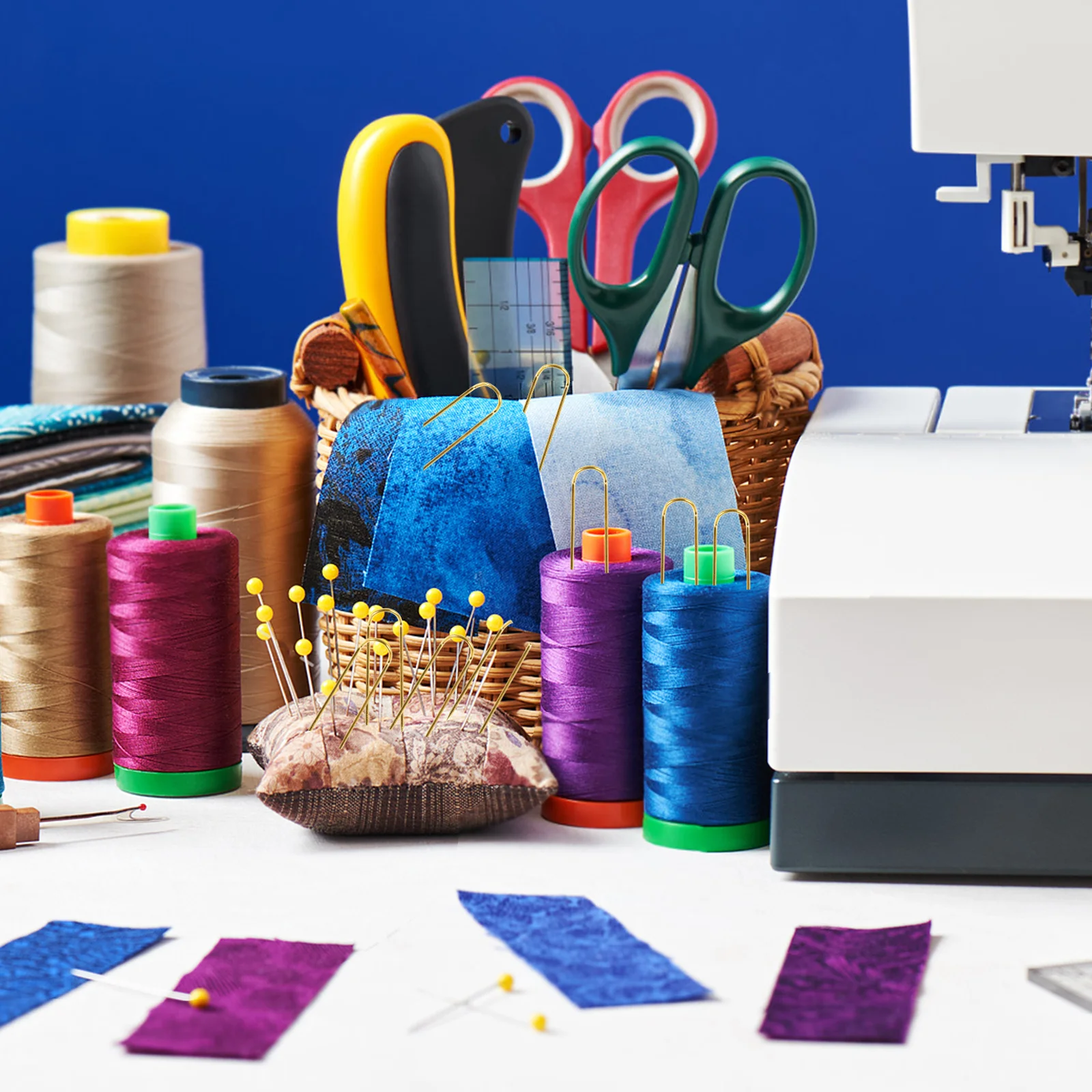 

100 pcs Quilting Needles Metal U Shaped Pins For Hand Long Curved Upholstery Needles Double Pin Fixation Fabric Sewing Tapestry