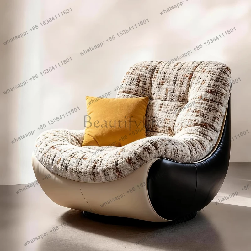 

Italian simple single sofa chair living room balcony lazy premium household comma chair