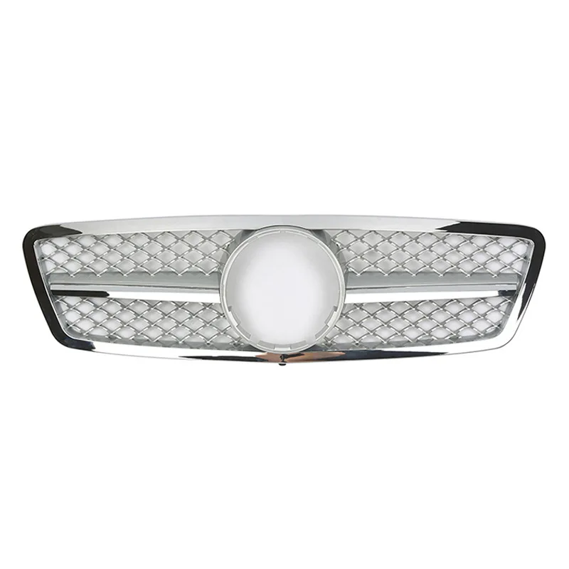 مناسبة لشبكة مرسيدس بنز C-Class W203 00-06 C-Class شعار كبير معدل AMG شبكة الوجه الأمامي الأفقي #5