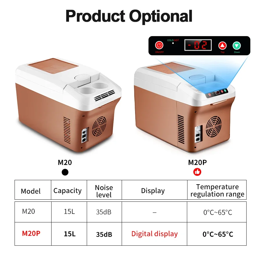 12V 24V 220V Car Mini Fridge Portable Dual-used 15L Electric Cooler Refrigerator Cool Ice box Freezer For Outdoor Travel Camping