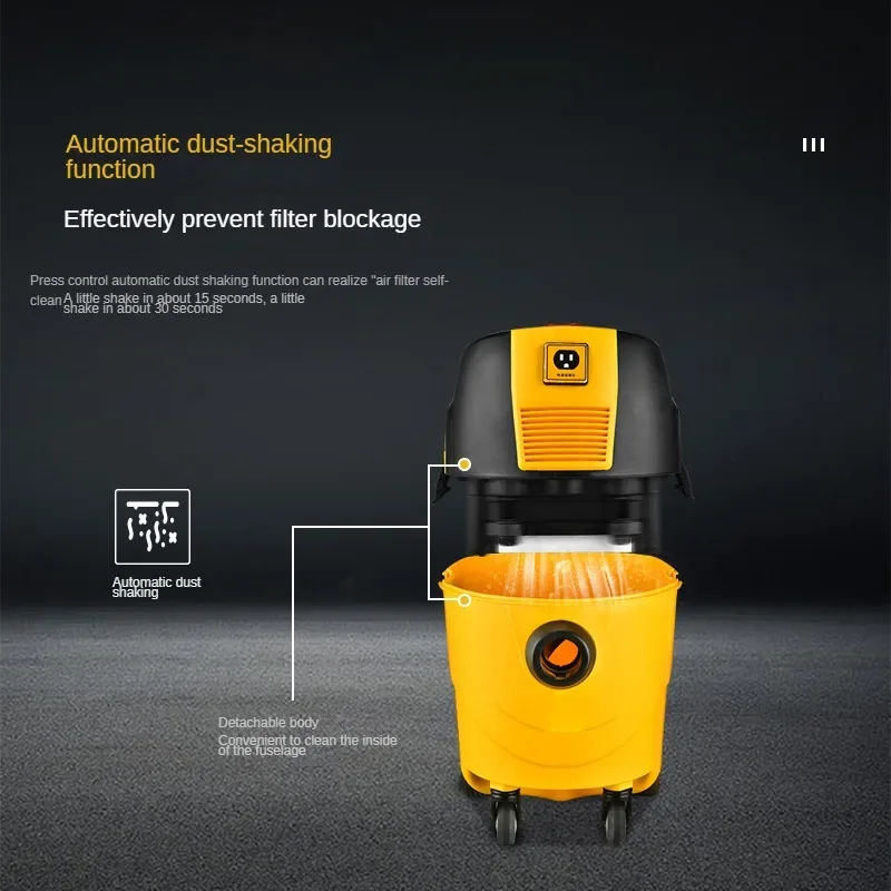 Shake Dust 30L Vacuum Cleaner Professional With Wall Brushless Grinding Machine Linkage Dust Collector