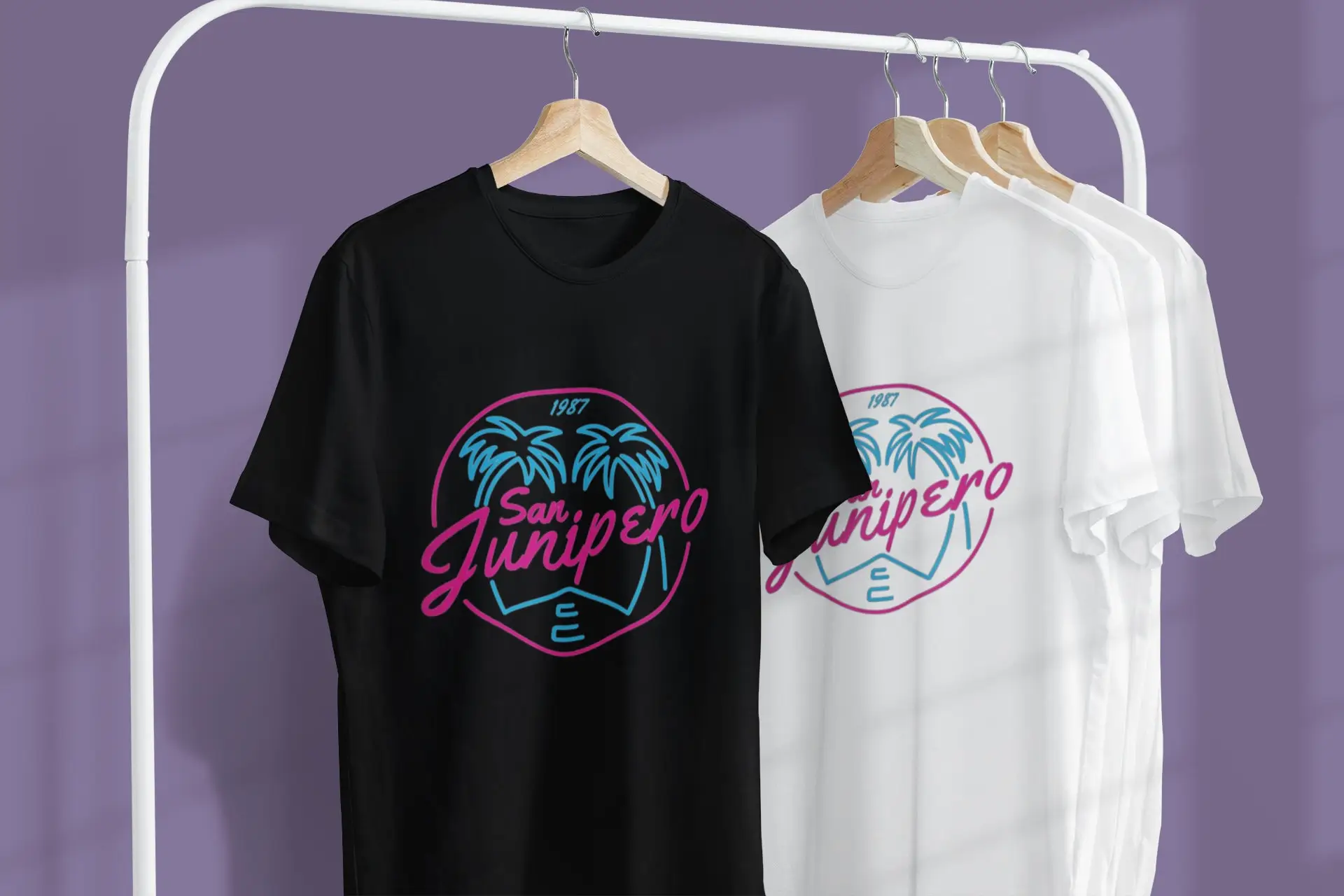 La mejor camiseta Black Mirror San Junipero NEON talla hombre EE. UU. Algodón pesado