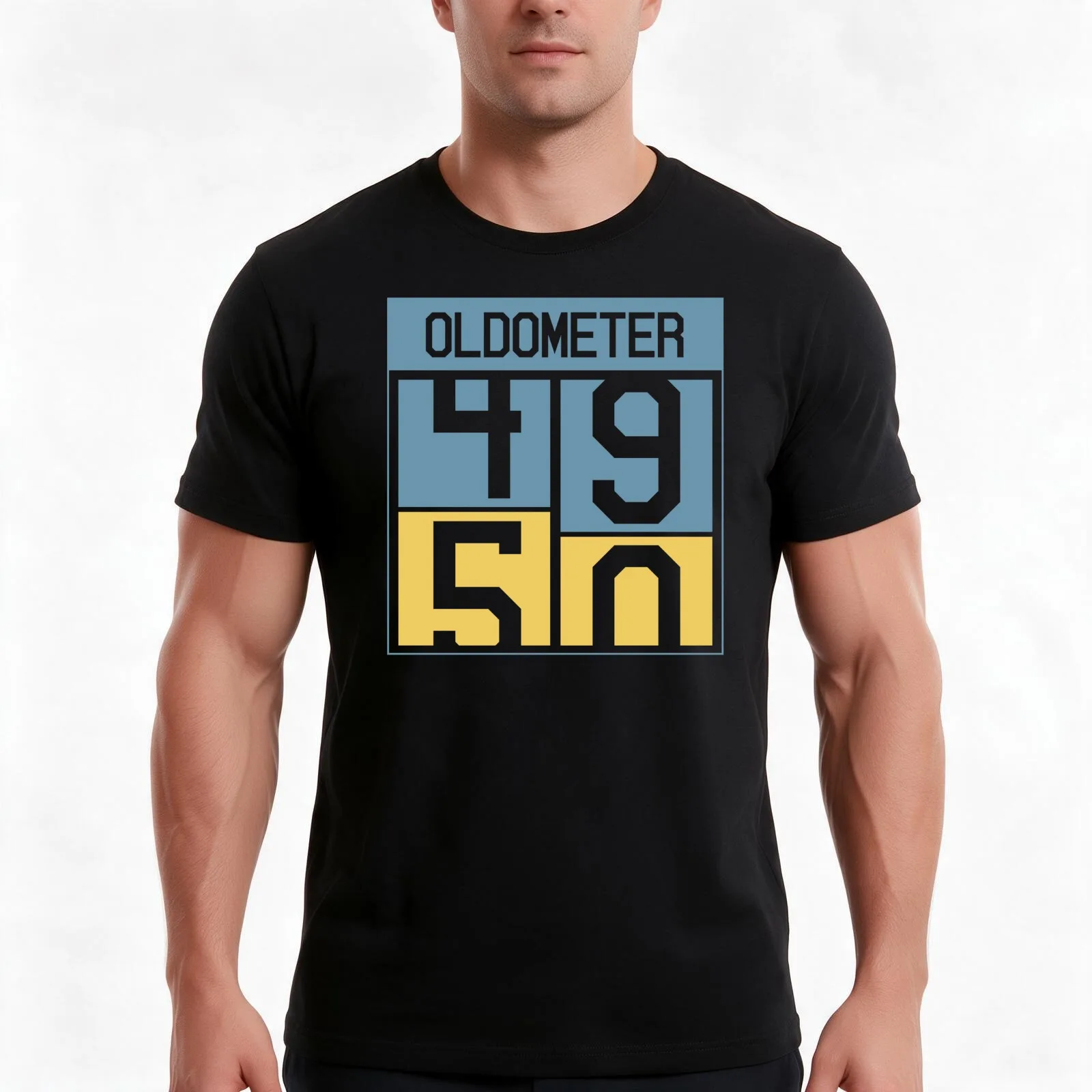 Oldometer from 49 to 50 Birthday Gift Funny T-Shirt Summer Casual Cotton Tee Oversized Streetwear Tops Vintage Graphic Print