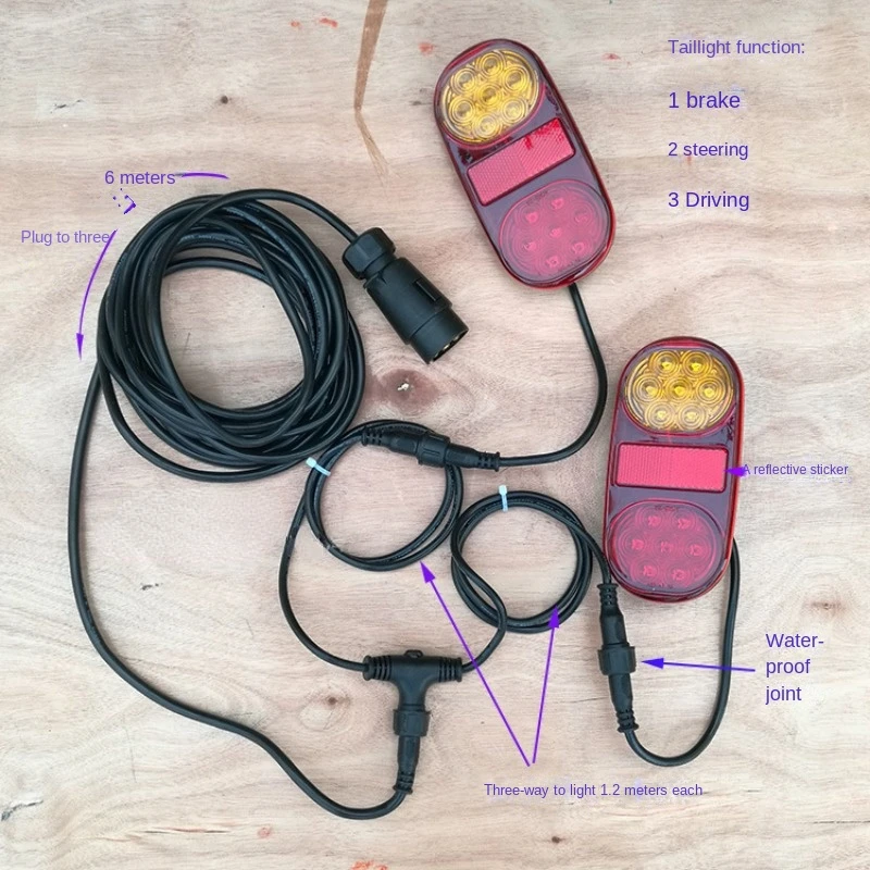 Integrated Wiring, Waterproof Led Trailer Taillight Harness