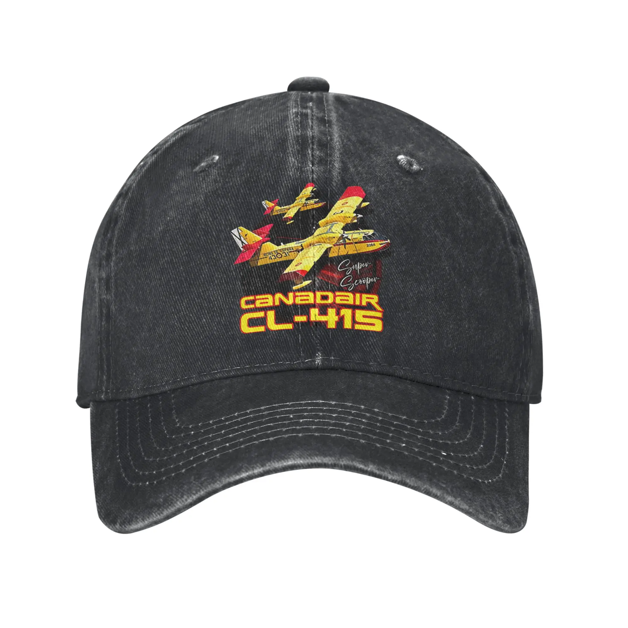Canadair cl-415 Super Scooper firebomber Aircraft  Trucker Hat For Unisex Baseball Cap  Vintage Wear Snapback Caps Adjustable