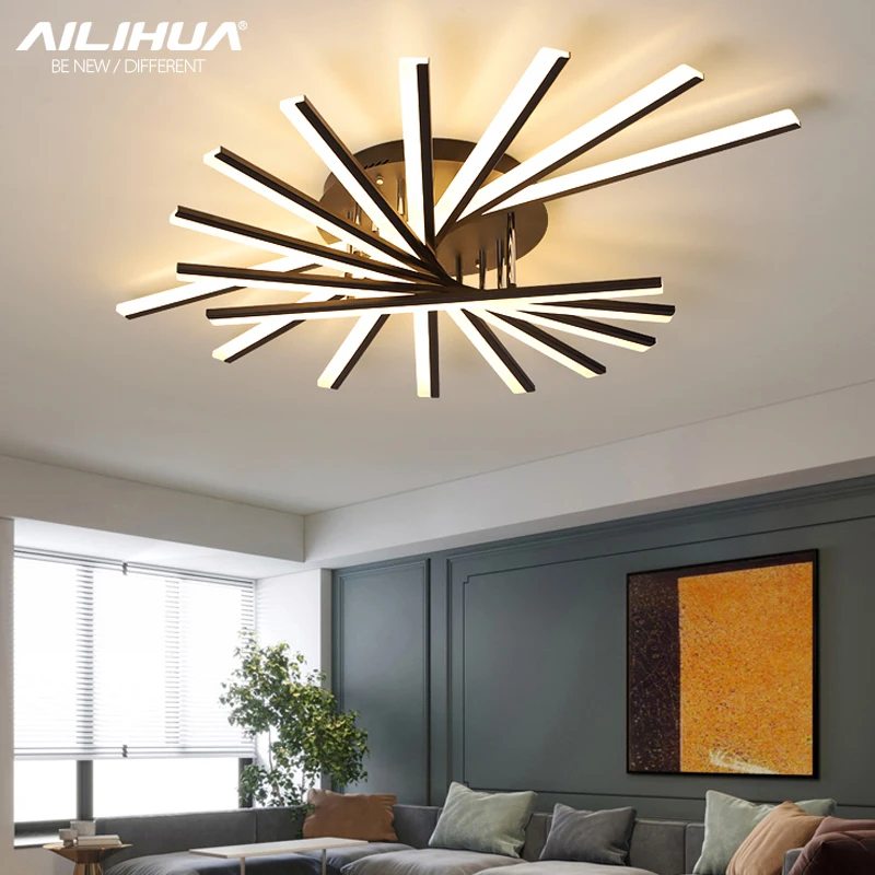 

2022 new LED living room ceiling lamp Nordic art bedroom lamp simple modern atmosphere restaurant study hall ceiling lamp