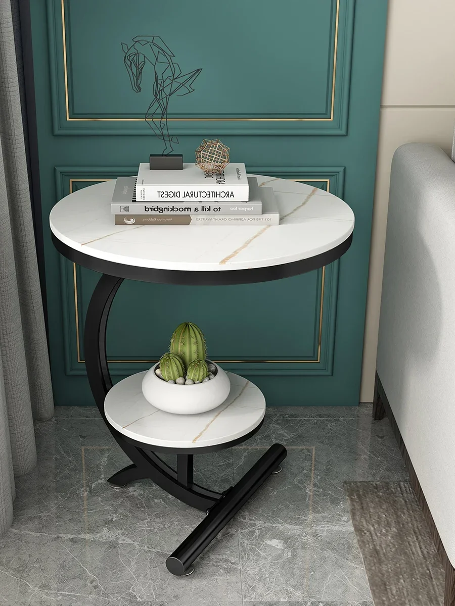 Table Marble Side Table Living Room Sofa Side  Balcony Small round  Bedside Cabinet Creative  Small Coffee