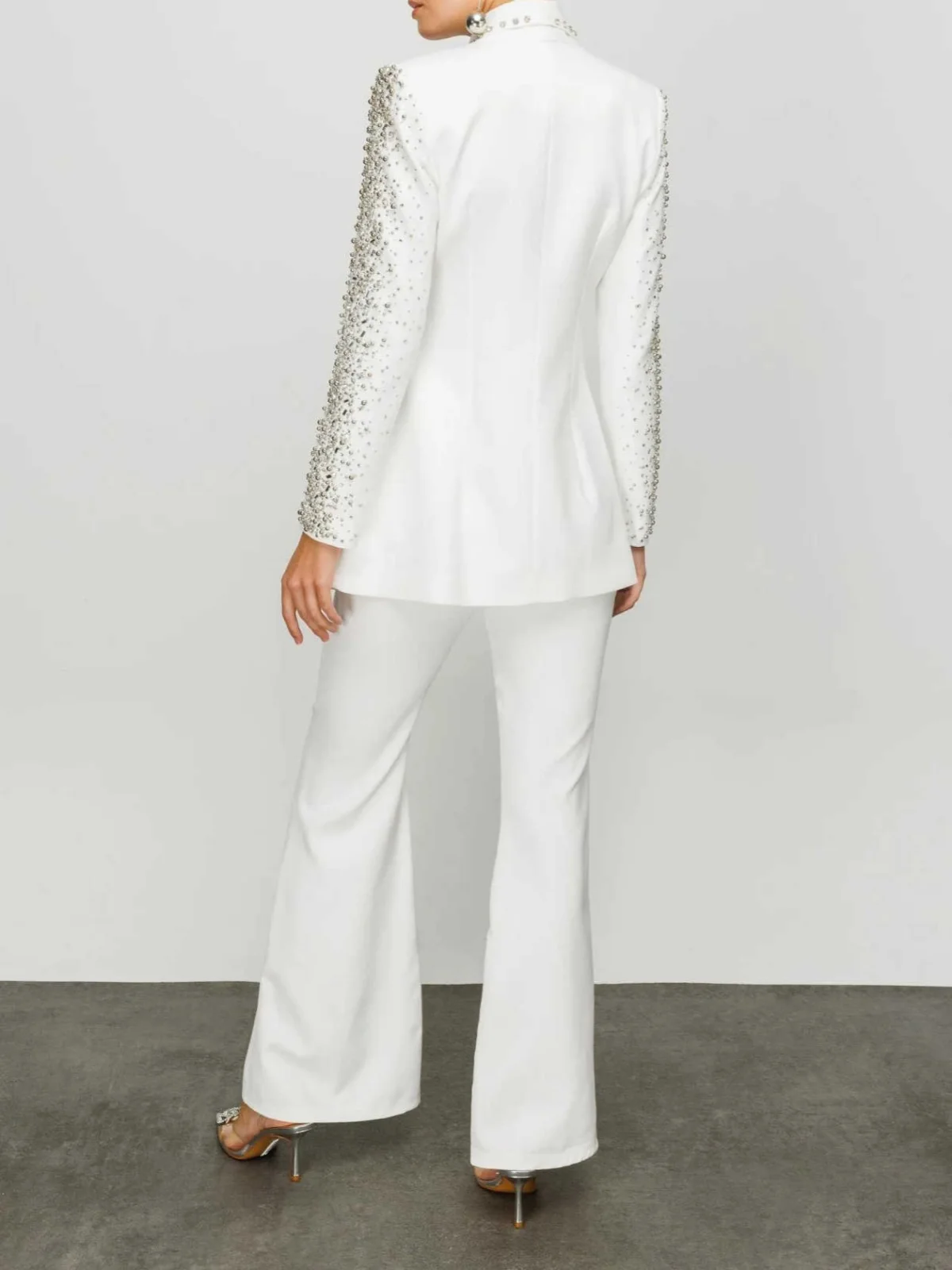 Luxury Women Suits Beadeds Shawl Lapel Jacket One Button Office Ladies Work Wear Plus Size Birthday Party 2 Pieces Customized