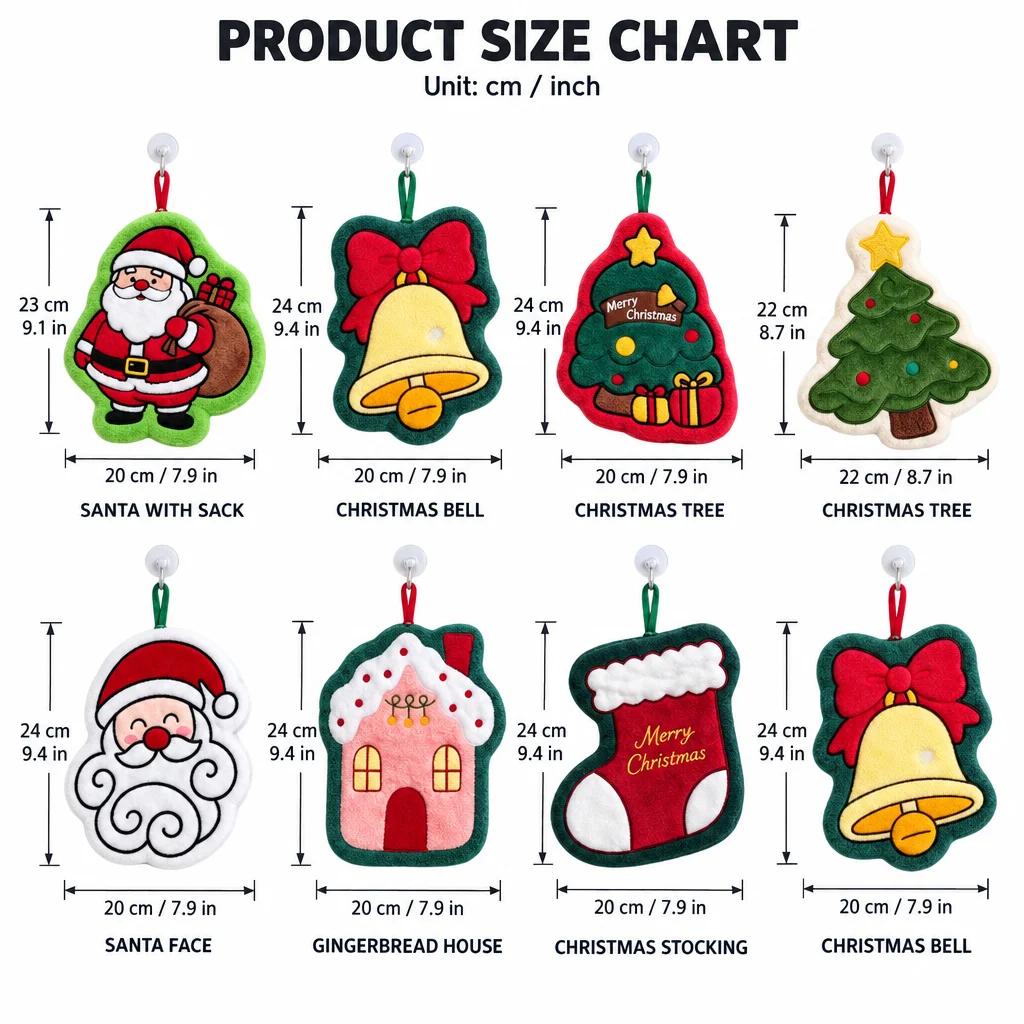 Classic Red And Green Sparkling Christmas Wall Hanging Towel Collection Warm Winter Cheerful Ringtone Home Decor Towels