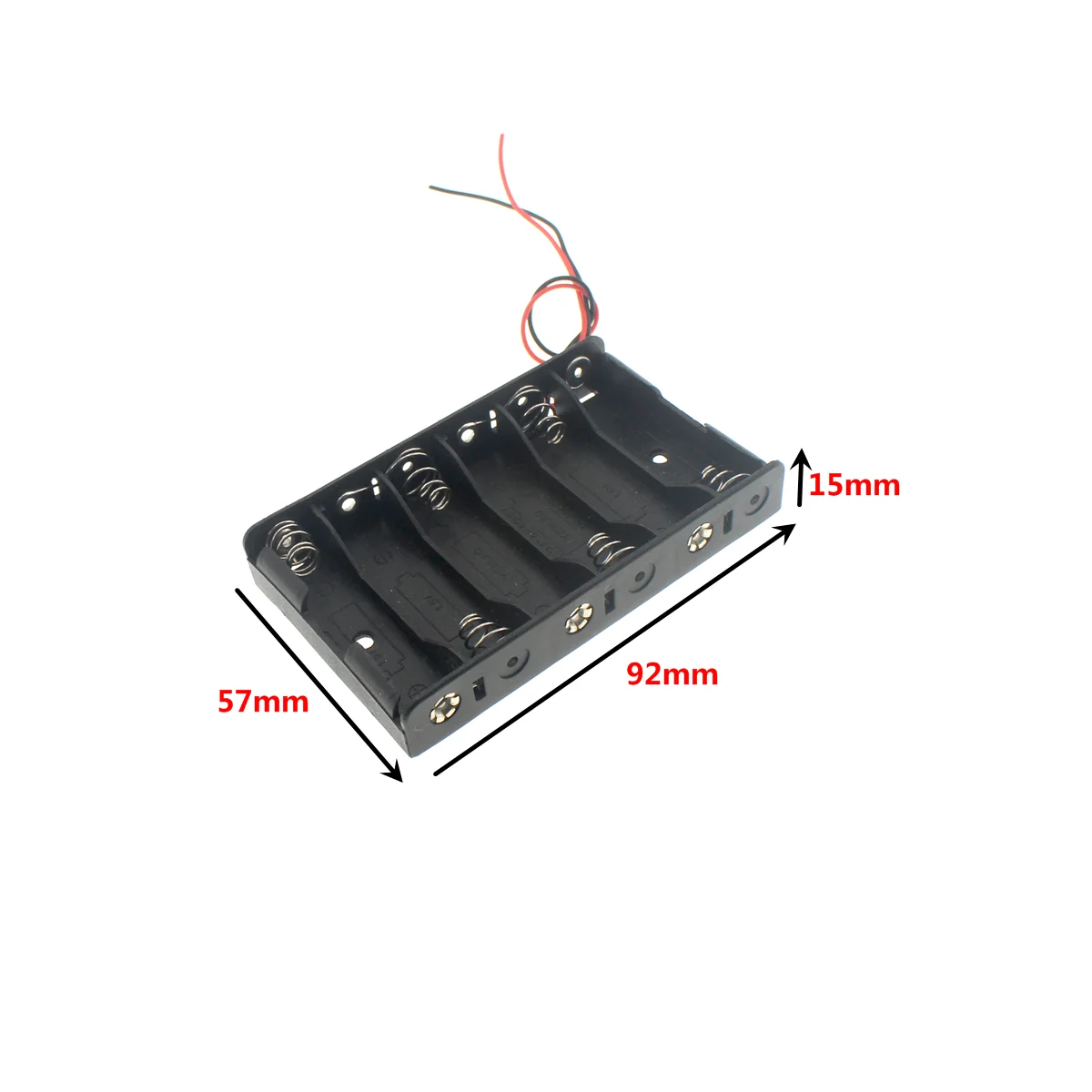 DIY 6x AA Battery Holder Storage Box Case with DC 5.5x2.1mm XH2.54 PH2.0 SM-2P Power Plug