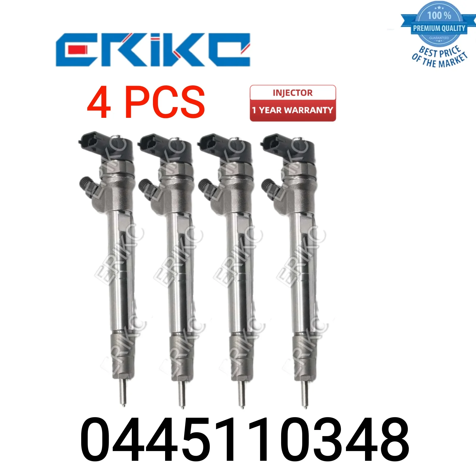 4 PCS 0445110348 Perform Fuel Injector Assembly 0 445 110 348 Sprayers Diesel Injectors 0445 110 348 Common Rail Injector