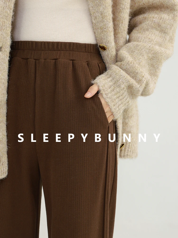 Elegant Casual Loose High Waist Wide Leg Pants Women’s Autumn Winter Floor Length Straight Trousers Slimming Relaxed Fit Outfit