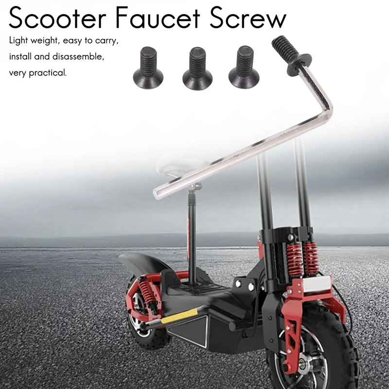 Xiaomi M365スクーター用の六角形ハンドル付きハンドルバー,フロントフォーク,チューブネジ,交換部品キット,ninebot es2アクセサリー,4個