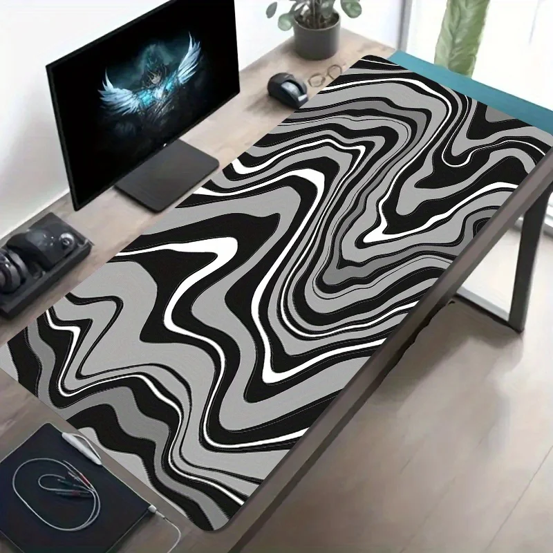 Abstract Fluid Pattern Extra Large Gaming Mouse Pad Durable Rubber Base Non-Slip Desk Mat for PC Gamer