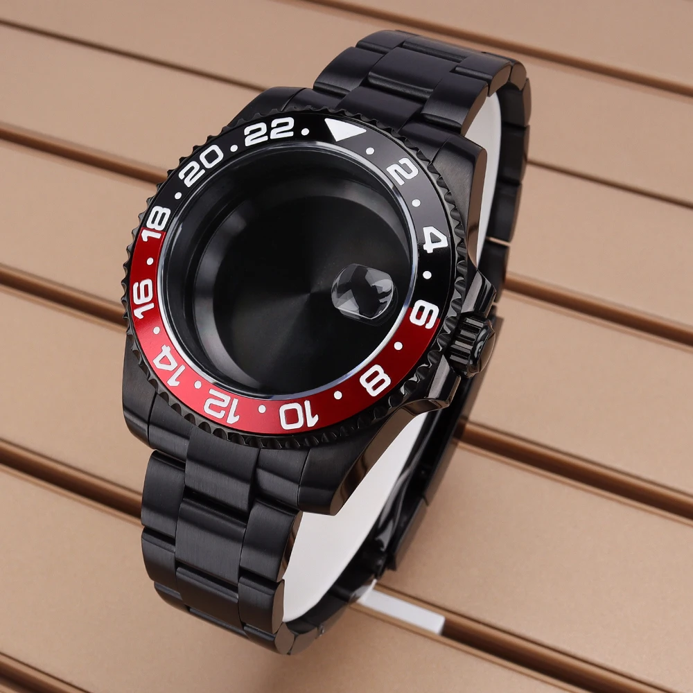 40mm Case For SUB GMT Replacemet Part NH35 NH36 NH34 Miyota 8215 ETA 2824 Watch Case Top Waterproof Sapphire Crysta Slide Buckle