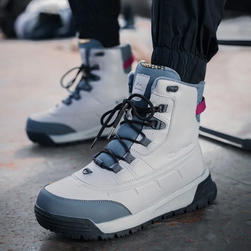 -40℃ Mens Winter Boots Outdoor Waterproof Snow Boots Plush Warm Cotton Shoes Fashion Casual High Top Boot Men Hiking Ankle Boots image 6