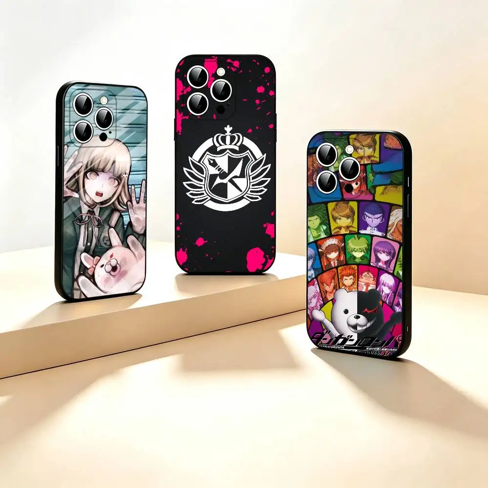Danganronpa-a Fashion Black Soft Phone Case Compatible With iPhone 11,12,13,14,15,16,17 Pro Max Mini Plus Air