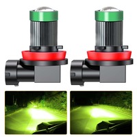 New H11 Led Lens 1:1 Wireless H11 H8 H9 Led Projector Car Headlight Plug&Play Mini Lens Projector Fog Light Yellow Blue White