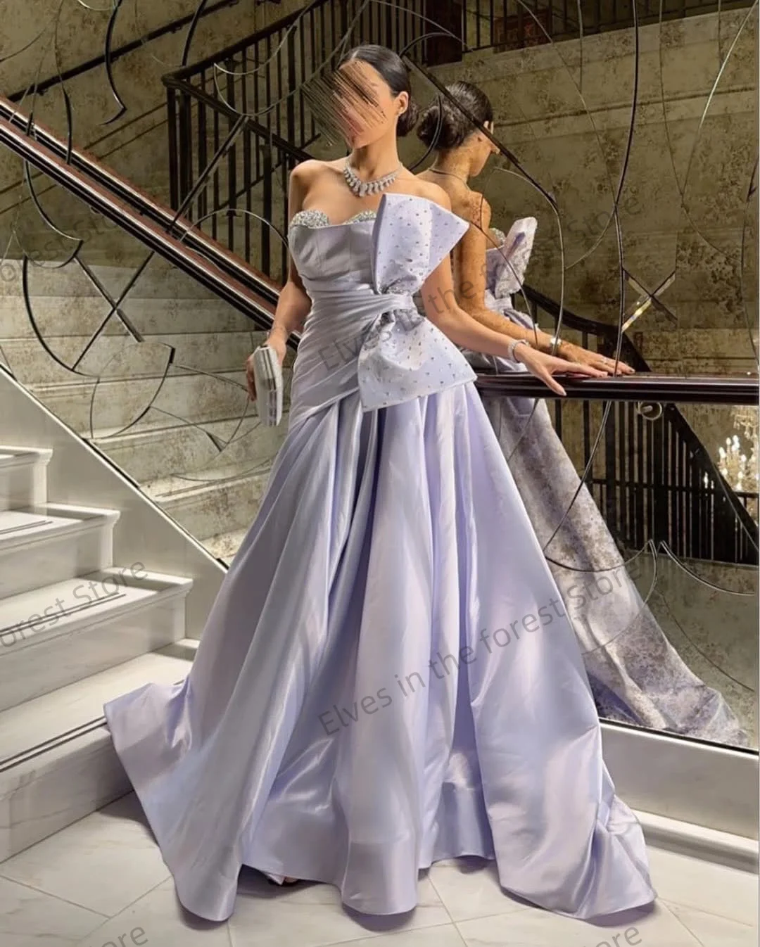 فساتين سهرة أنيقة على شكل حرف A أرجوانية جديدة على شكل قلب مطرز للنساء من فيستدوس دي مخصصة بطول الأرض للحفلات الراقصة