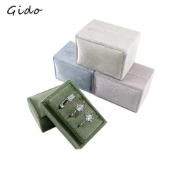 Triple Rings Box High Quality Jewelry Case Rings Earrings Display Holder Ring Box Ear Studs Box