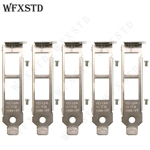 인텔 X550-T2 X540-T2 E10G42BT 10G 네트워크 카드 지지대 보드용 로우 배플 프로파일 2U 브래킷, 5 개