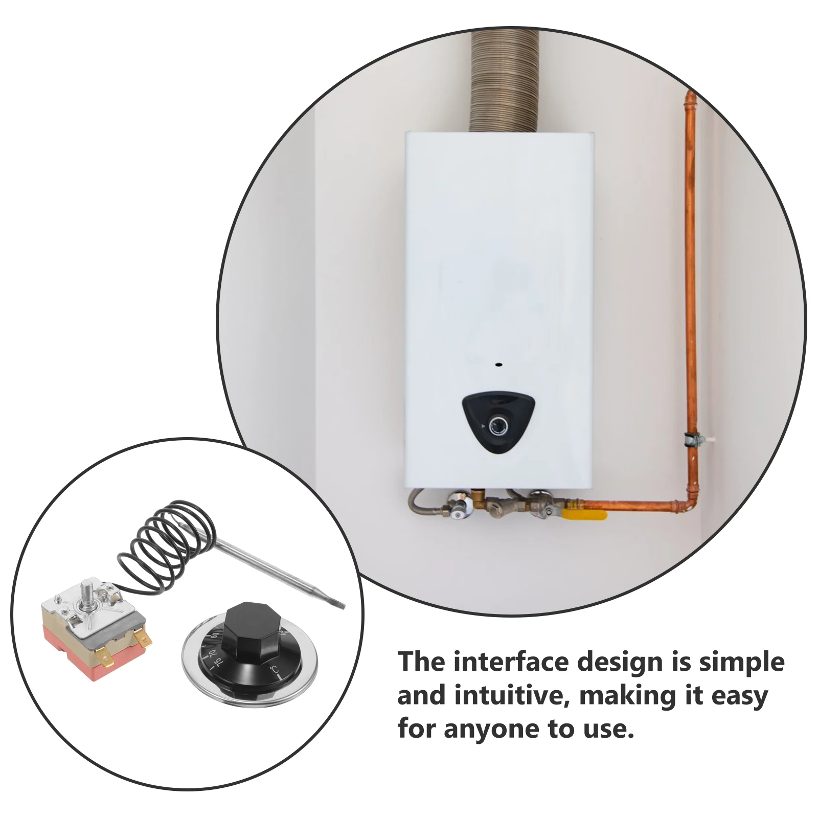 

Universal Oven Thermostat for Gas Mechanical Temperature Controller High Current Precise Capillary Switch Stove Heater