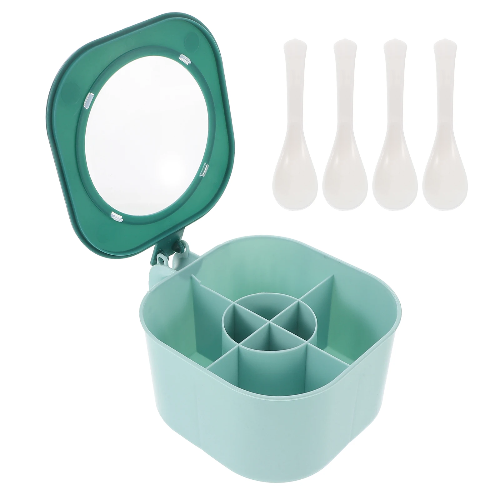 

1 set Spice Box Multi function Seasoning Container Kitchen Supply Separated Condiment Holder Camping Outdoor Dining