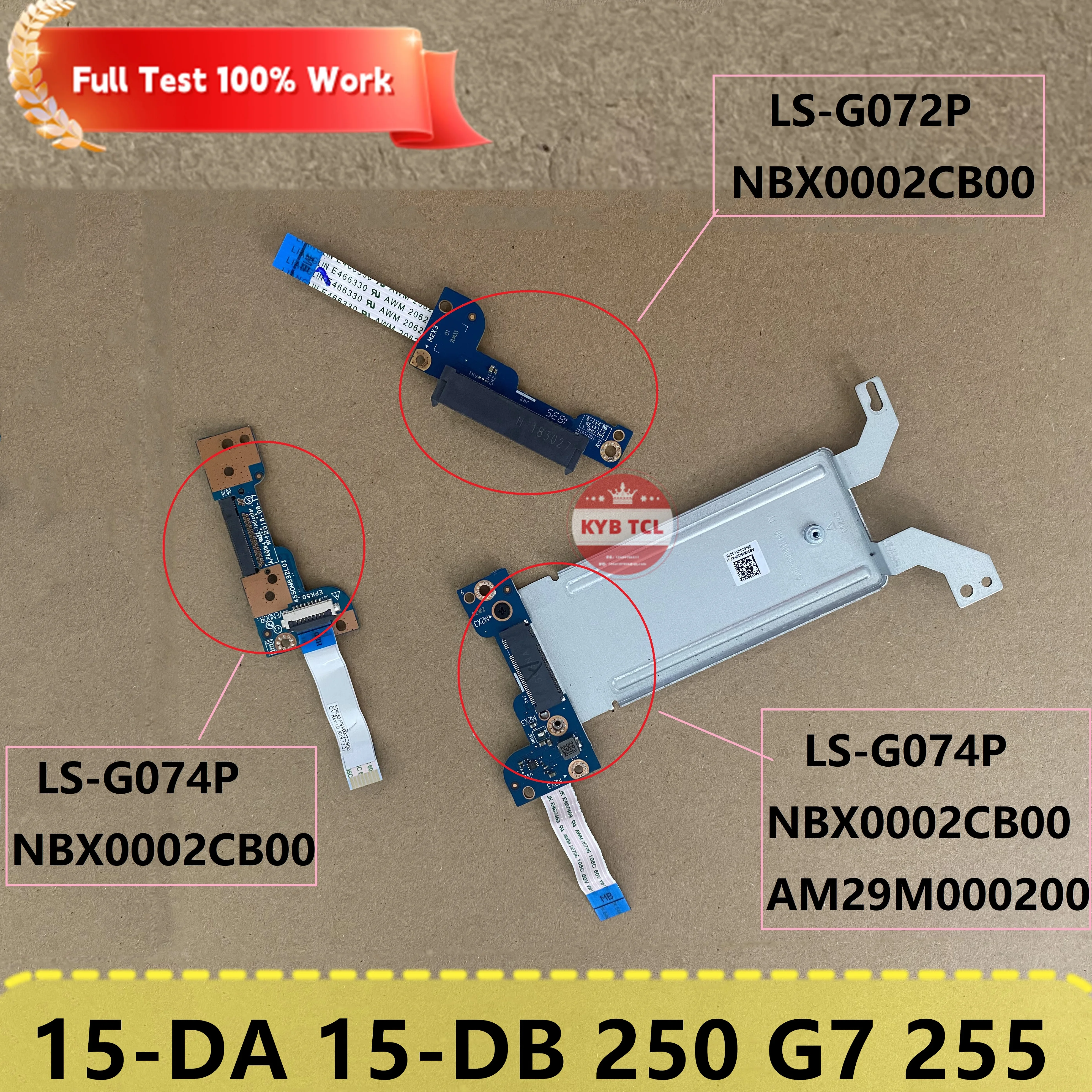 LS-G074P LS-G072P M.2 Solid State SSD Caddy Or HDD SATA Hard Drive Connector Board Or Cable For HP 15-DA 15-DB 250 G7 255 G7