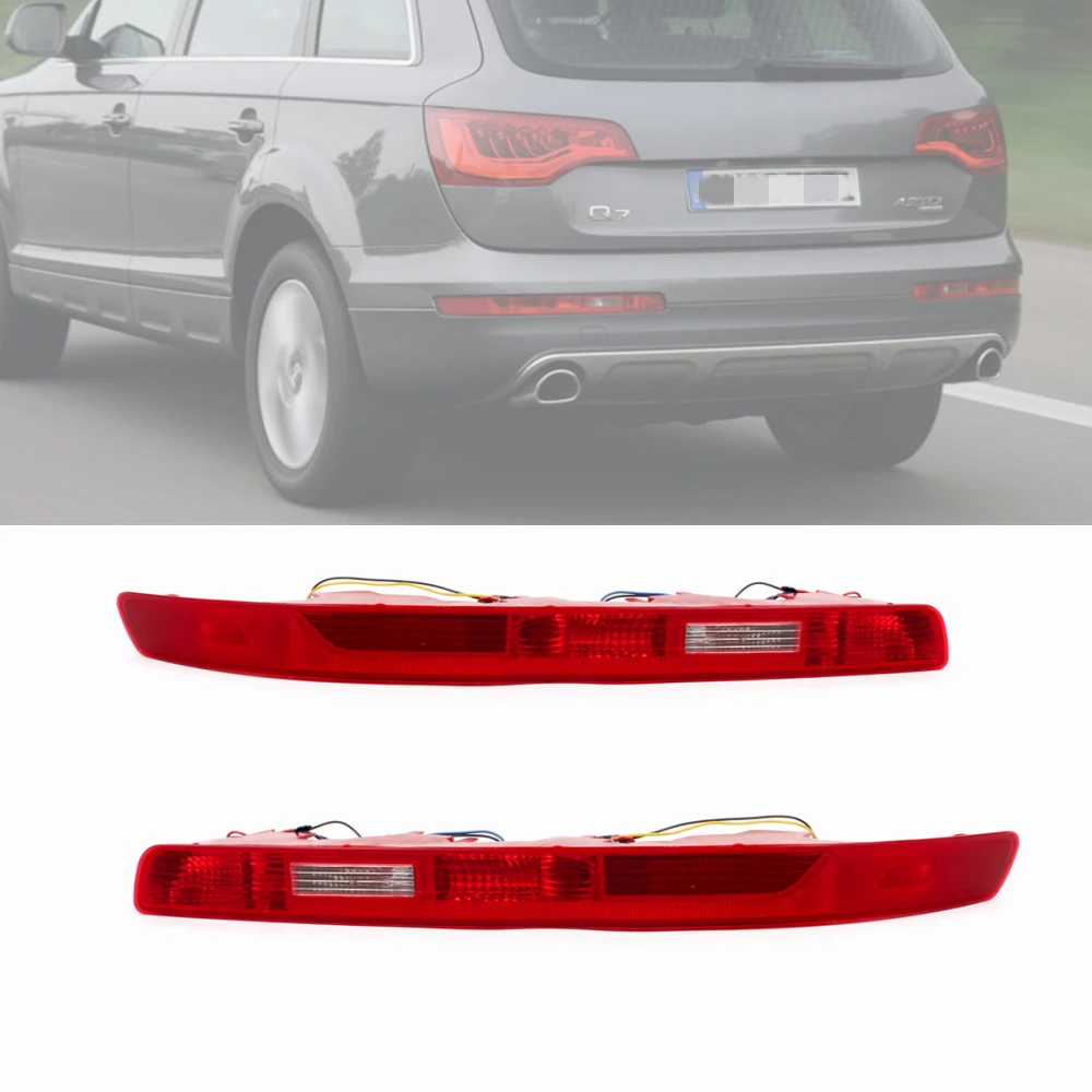 

Rear Bumper Reflector Light Tail Lamp With Bulbs For Audi Q7 2006 2007 2008 2009 2010 2011 2012 2013 2014 2015 4L0945095/096