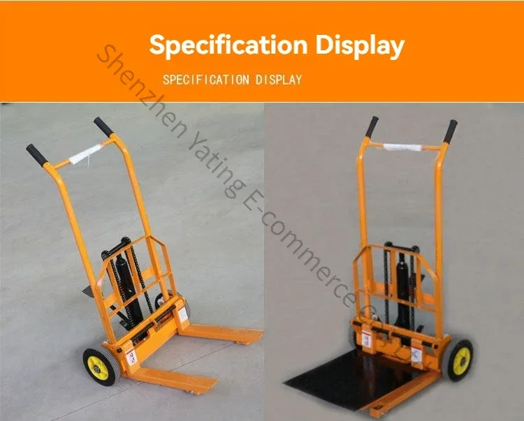 2026 　Hydraulic Forklift Unloading Artifact Small Forklift Manual Small Household Lift Mini Lifting Truck Piled High Truck