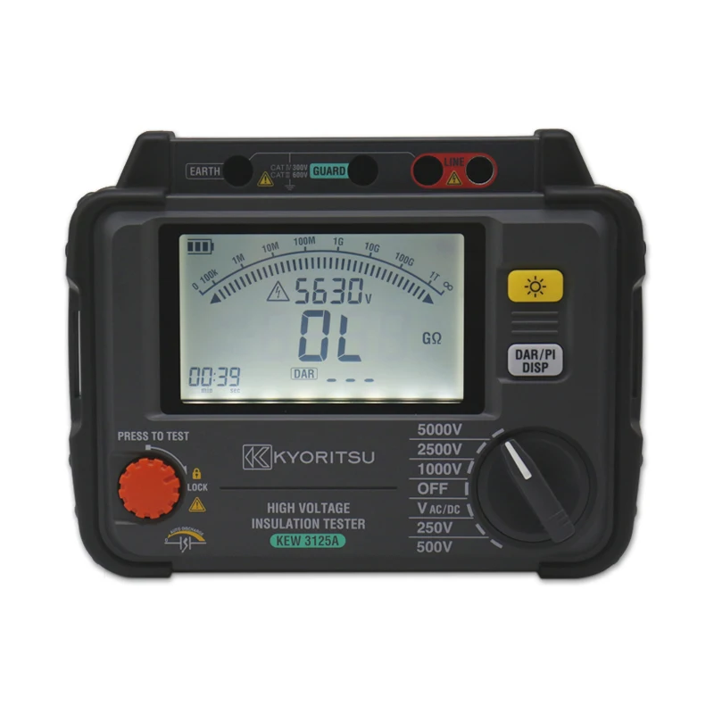 

Тестер сопротивления изоляции KYORITSU 3125A 5 кВ