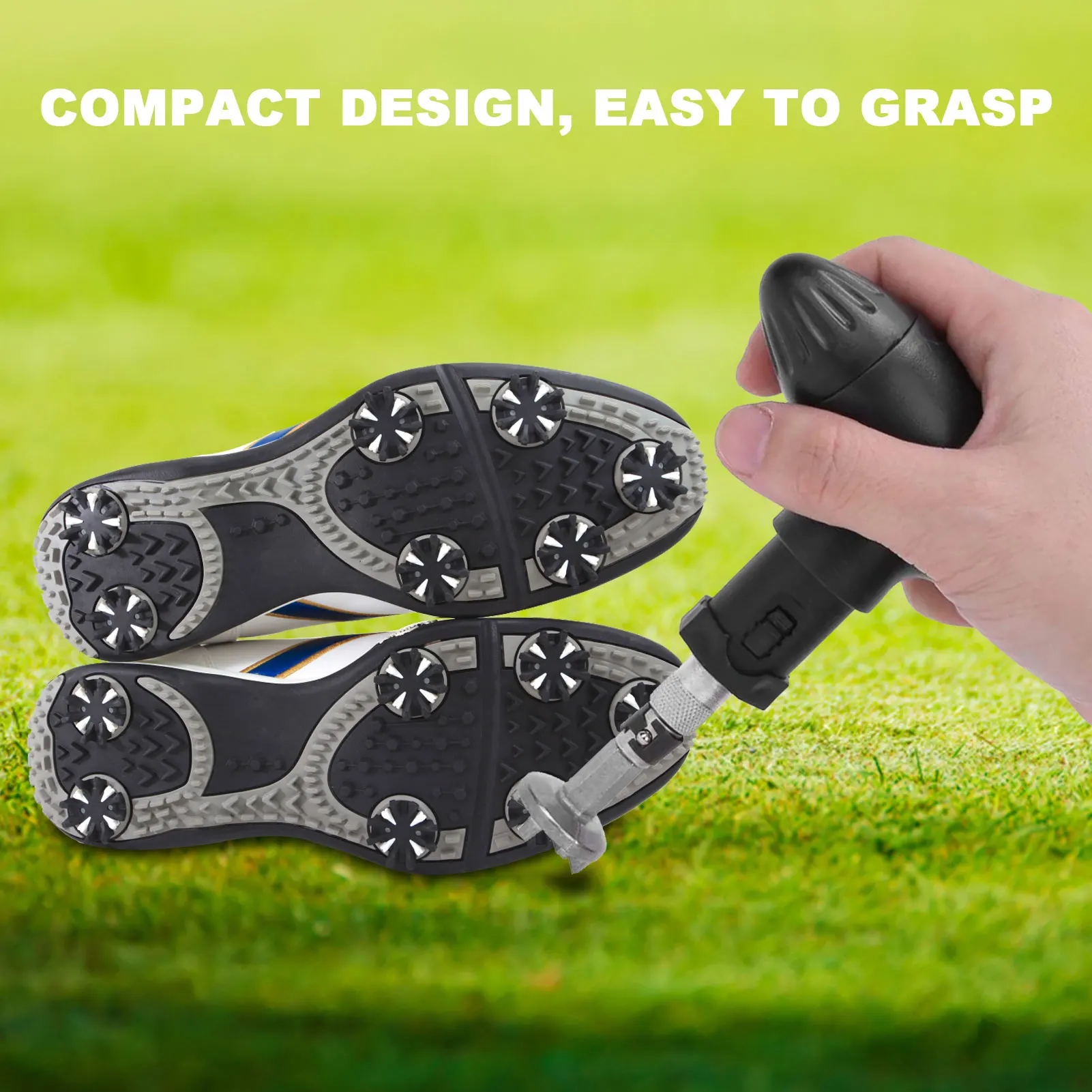 Golf Cleat Tool Golf Spikes Wrench With Adjustable Ratchet Switches Golf Grip Removal Tool Replacement Screw Install Aid Golf