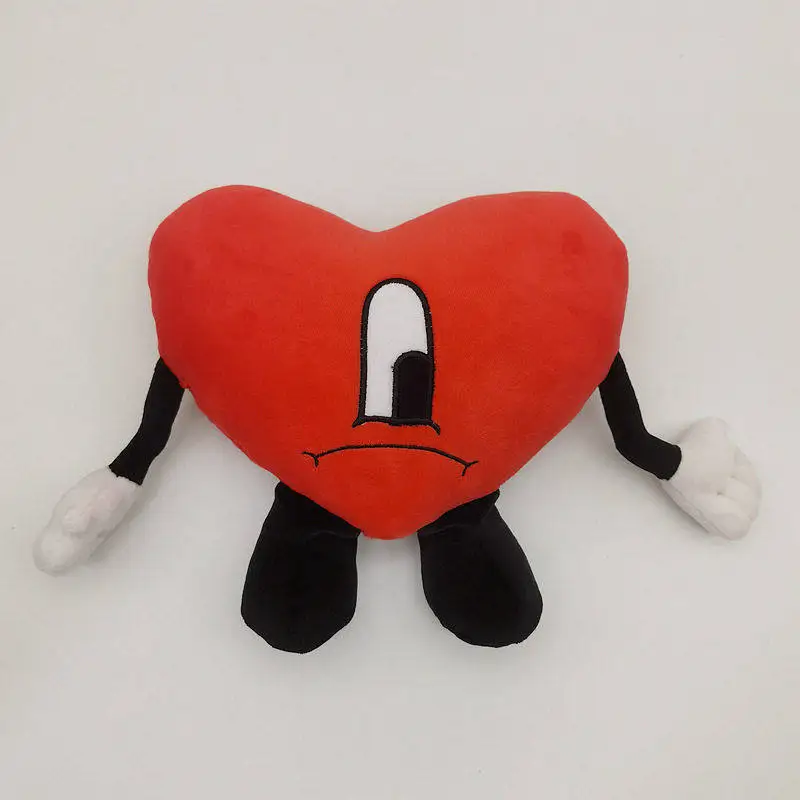 In Stock Red Heart-Shaped Plush Doll Stuffed Toy Cute Abstract Red Pillow Room Decoration Collection Periphery Holidays Gifts