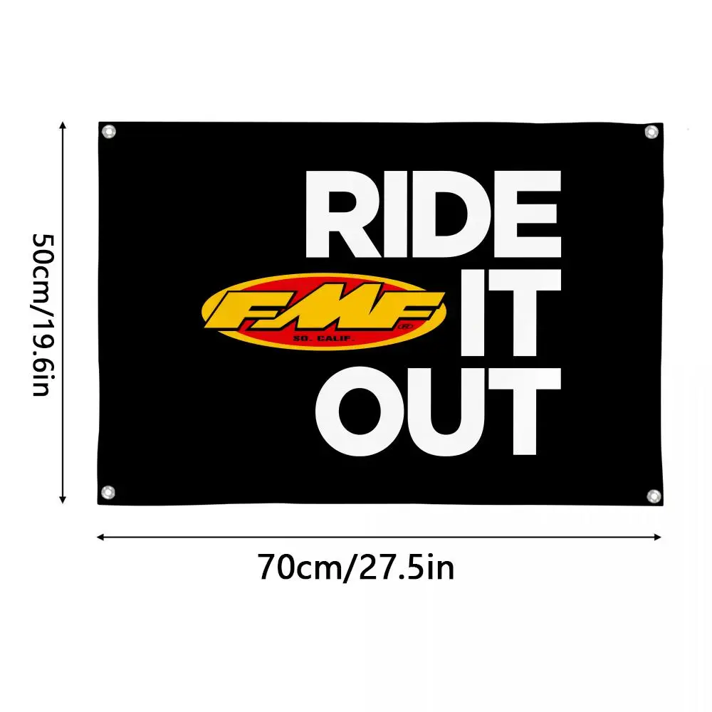 Cool Logo F-FMF Racing Flags 3x5 Ft Custom Banner For Garage Door Room Decor Wall Out Decoration