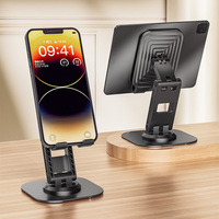 360° Rotate Metal Desk Mobile Phone Holder Stand For iPhone iPad Xiaomi Adjustable Desktop Tablet Holderl Table Cell Phone Stand