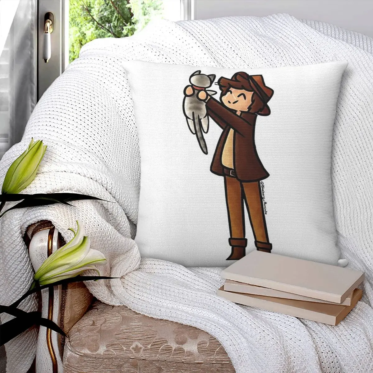 Good Times With Scar Hermit Craft Square Pillowcase Pillow Cover Polyester Cushion Decor Comfort Throw Pillow for Home Sofa