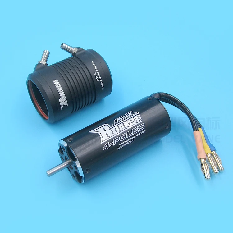 ROCKET 2948 2958 2968 4-Pole Brushless Sensorless Waterproof Motor+Water-Cooling Jacket+Motor Frame RC Boat Power Set