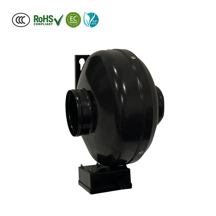 Kipas Exhaust EC Duct 85W 230V AC 125mm dengan Baling-Baling Plastik Berbantalan Bola Tanpa Sikat, Senyap