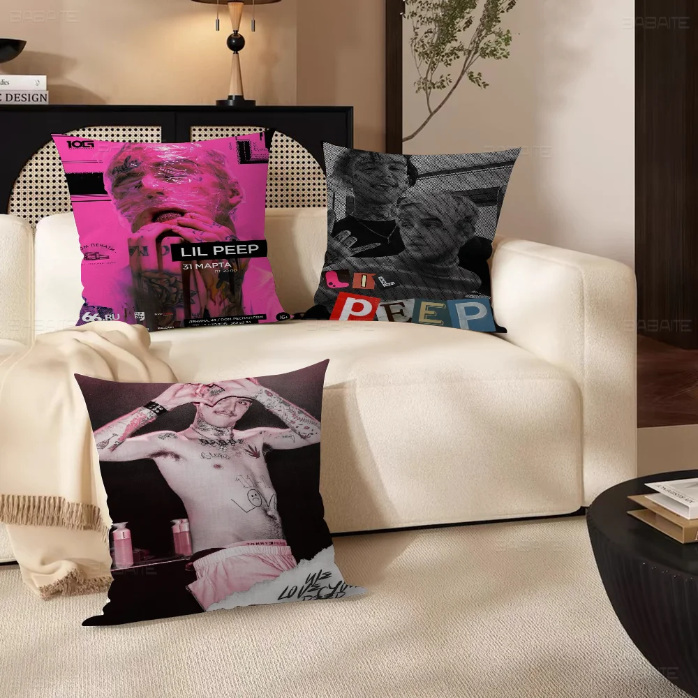 L-Lil P-Peep Hip Hop Rock Cushion Cover Inches Farmhouse Decor Home Throw Pillow Covers for Couch Decorations